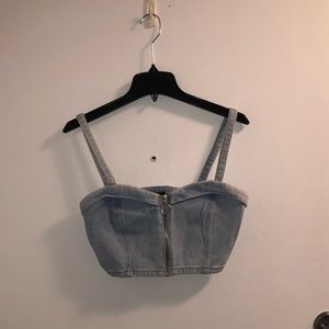 Forever 21 Cropped Denim Top